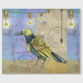 Steampunk Mechanical Bird Engineering Vatertag Geschenkpapier (Flach)