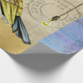 Steampunk Mechanical Bird Engineering Vatertag Geschenkpapier (Ecke)