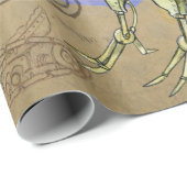 Steampunk Mechanical Bird Engineering Vatertag Geschenkpapier (Rolleneckpunkt)