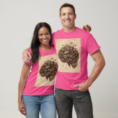 Steampunk Mechanical Brain Art Design T-Shirt (Unisex)