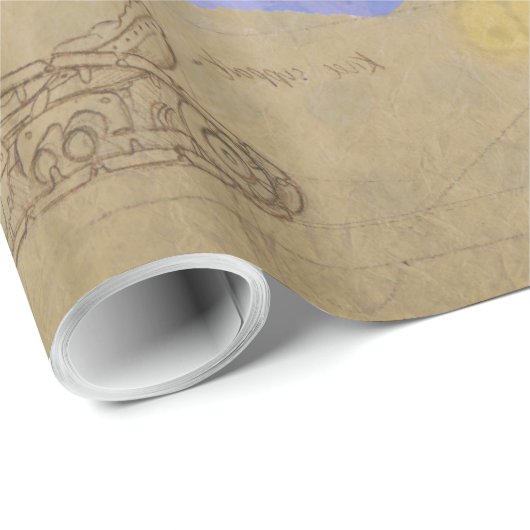 Steampunk Mechanical Edison Light Bulb Architect Geschenkpapier (Rolleneckpunkt)