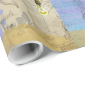 Steampunk Mechanical Edison Light Bulb Architect Geschenkpapier (Rolleneckpunkt)