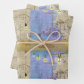 Steampunk Mechanical Edison Light Bulb Architect Geschenkpapier Set (Beispiel)