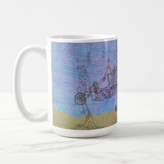 Steampunk Mechanical Edison Light Bulb Architect Kaffeetasse (Links)