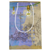 Steampunk Mechanical Edison Light Bulb Architect Mittlere Geschenktüte (Vorderseite)