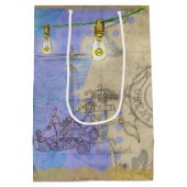 Steampunk Mechanical Edison Light Bulb Architect Mittlere Geschenktüte (Rückseite)