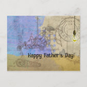 Steampunk Mechanical Edison Light Bulb Architect Postkarte (Vorderseite)