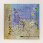 Steampunk Mechanical Edison Light Bulb Architect Puzzle (Horizontal)