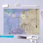 Steampunk Mechanical Edison Light Bulb Architect Seidenpapier (Handwerk)