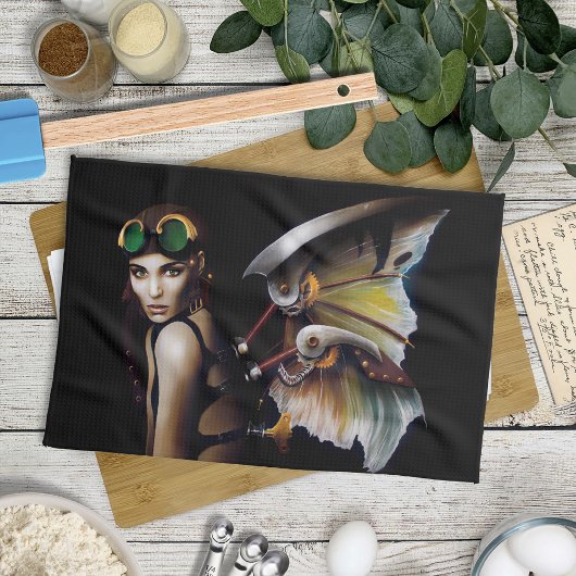 Steampunk Mechanical Fairy Geschirrtuch