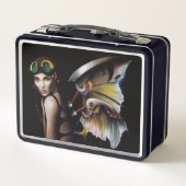 Steampunk Mechanical Fairy Metall Brotdose (Rückseite)