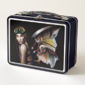 Steampunk Mechanical Fairy Metall Brotdose (Vorderseite)