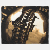 Steampunk Mechanical Gears Fleecedecke (Vorderseite (Horizontal))