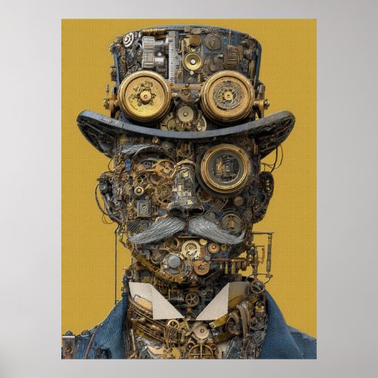 Steampunk Mechanical Gentleman Poster (Vorne)