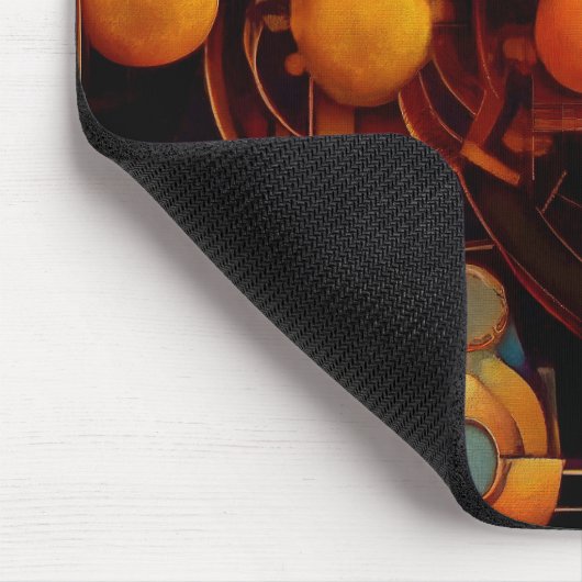 Steampunk Mechanical Orb Composition Mousepad (Ecke)