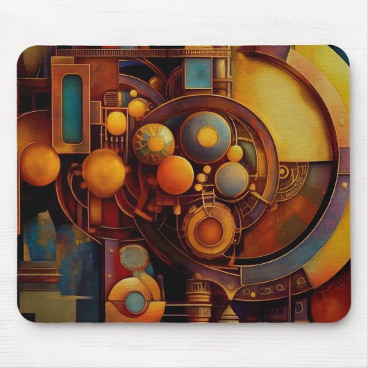 Steampunk Mechanical Orb Composition Mousepad (Vorne)