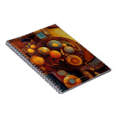 Steampunk Mechanical Orb Composition Notizblock (Rechte Seite)