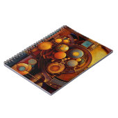 Steampunk Mechanical Orb Composition Notizblock (Linke Seite)