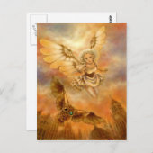 Steampunk Mechanical Owl Fantasy Art Postcard Postkarte (Vorne/Hinten)