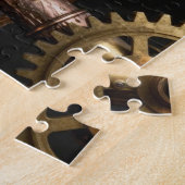 Steampunk Mechanical Owl on Clockwork Branch Art Puzzle (Seite)