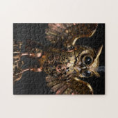 Steampunk Mechanical Owl with Spread Wings Art Puzzle (Horizontal)