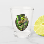 Steampunk Mechanical Top Hat St. Patrick's Day Man Schnapsglas (Vorderseite)