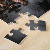 Steampunk Mechanical Wolf on Gears Jigsaw Puzzle (Seite)