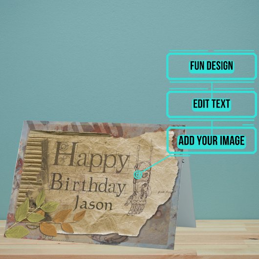 Steampunk Mechanics Vintagen Geburtstag für einen  Karte