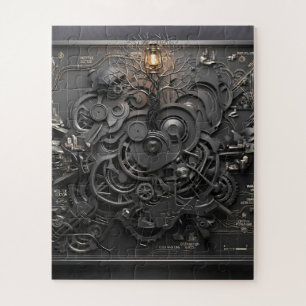 Steampunk-Mechanik-Karte-Puzzle Puzzle