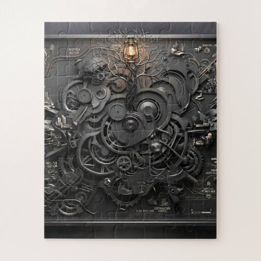 Steampunk-Mechanik-Karte-Puzzle Puzzle (Vertikal)