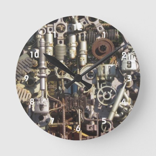 Steampunk mechanisch runde wanduhr (Vorderseite)