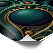Steampunk Mechanische Orb Komplexe Zahnrad-Vortex- Poster (Ecke)