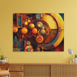 Steampunk-Mechanische-Orb-Komposition Leinwanddruck
