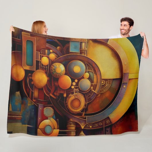 Steampunk mechanische Orbkonstruktion Fleecedecke (Beispiel)
