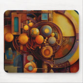 Steampunk mechanische Orbkonstruktion Mousepad (Vorne)
