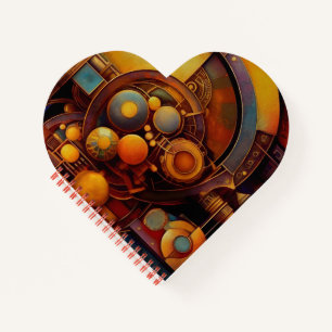 Steampunk mechanische Orbkonstruktion Notizblock
