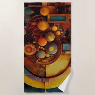 Steampunk mechanische Orbkonstruktion Strandtuch