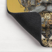 Steampunk-Mechanischer Gentleman Mousepad (Ecke)