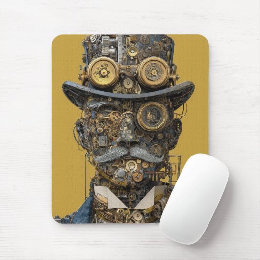 Steampunk-Mechanischer Gentleman Mousepad (Mit Mouse)