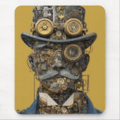 Steampunk-Mechanischer Gentleman Mousepad (Vorne)