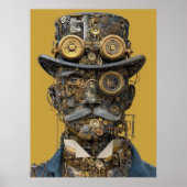 Steampunk-Mechanischer Gentleman Poster (Vorne)
