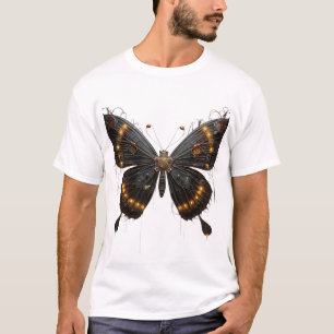 Steampunk-Mechanischer-Schmetterling-Grafik-T-Shir T-Shirt