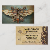Steampunk Mechanischer Vintager Industriekatalysat Visitenkarte (Vorne/Hinten)