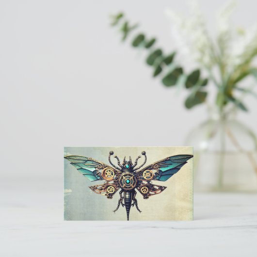 Steampunk Mechanischer Vintager Industriekatalysat Visitenkarte (Stehend Vorderseite)