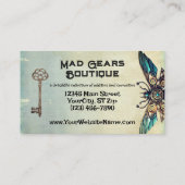 Steampunk Mechanischer Vintager Industriekatalysat Visitenkarte (Rückseite)