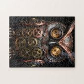 Steampunk mechanisches Eulenportrait Puzzle (Horizontal)