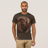 Steampunk Mechanisches Herz T-Shirt (Vorne ganz)