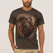 Steampunk Mechanisches Herz T-Shirt (Vorderseite)