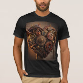 Steampunk Mechanisches Herz T-Shirt (Vorderseite)