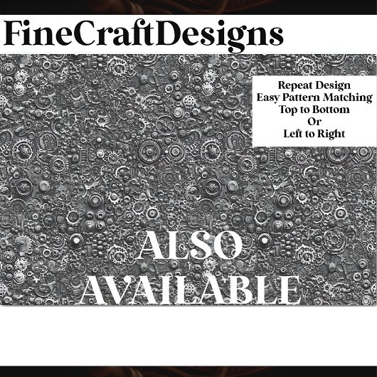 Steampunk Mechanisches Muster Blau BN2 Decoupage Seidenpapier